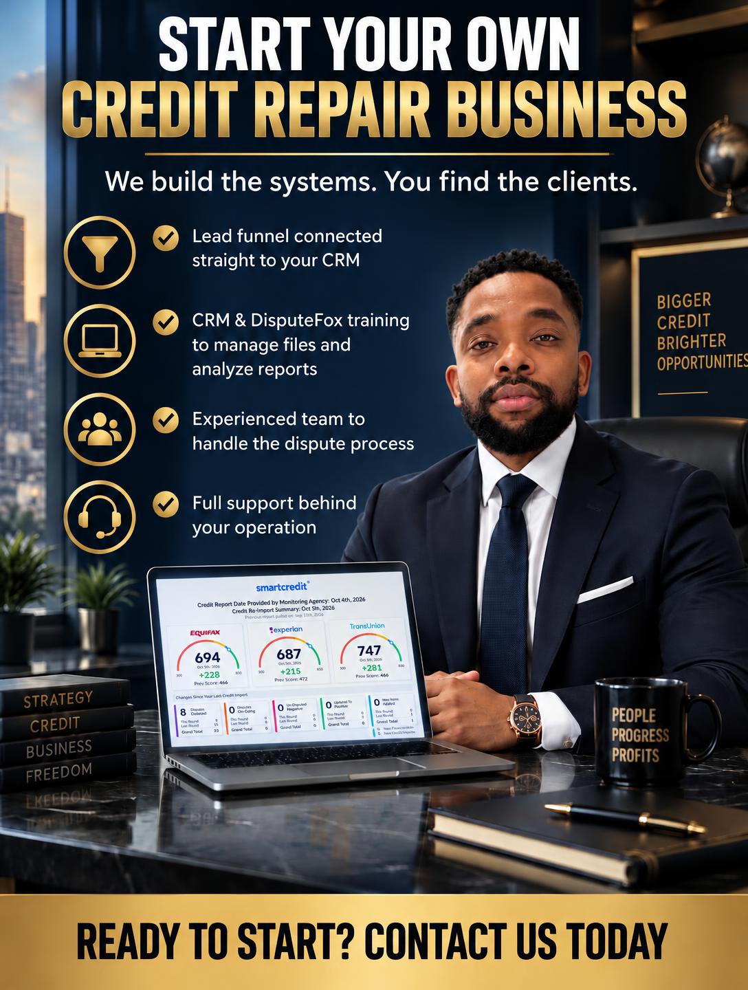 Start your own credit repair business flyer